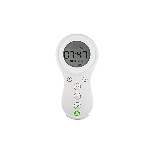 JULIUS MAYER Funkhandsender 5-Kanal JMHST-5 mit Timer, Funksteuerung für Rollladen, Rollladen-Fernbedienung, mit LCD-Display, inkl. Wandhalterung von JULIUS MAYER