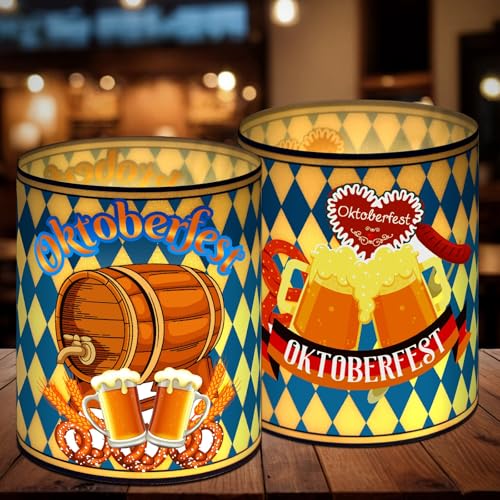 JULMELON 16 Stück Windlicht Tischdeko Oktoberfest, Bayrische Deko Blau Oktoberfestdeko Set Tisch Deko Oktoberfest Party Geeignet für Teelichter oder Kerzen JULMELON 16 Stück Windlicht Tischdeko Oktoberfest, Bayrische Deko Blau Oktoberfestdeko Set Tisch Deko Oktoberfest Party Geeignet für Teelichter oder Kerzen von JULMELON