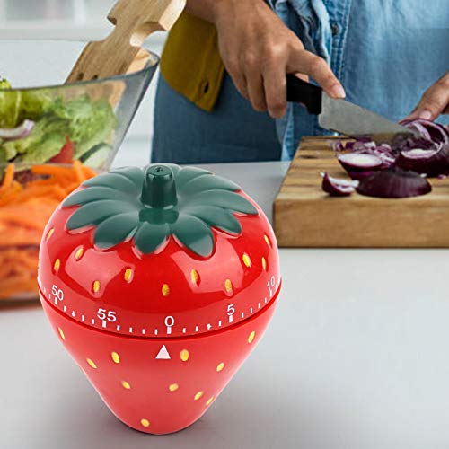 Küchentimer, praktischer ungiftiger mechanischer Timer in Form Einer Erdbeere für die Wohnküche von JULYKAI