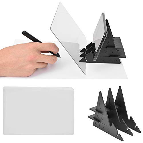 Zeichenreflexionsbrett, Schablonenbrett Leuchtkastenverfolgung Zeichenbrett Skizze Spiegelreflexion Telefon Dimmen von Computerspielzubehör Telefonlichtbrett von JULYKAI