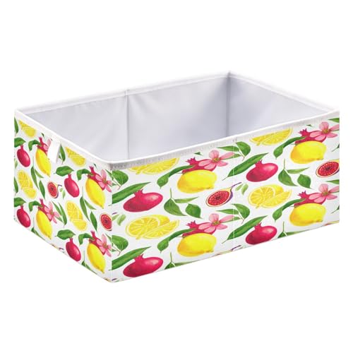 JUMBEAR Aufbewahrungskorb mit Zitronenmotiv, faltbar, Spielzeug-Aufbewahrungsbox für Zuhause, Organisation, Regal, Schrank, 40 x 27 x 17 cm JUMBEAR Aufbewahrungskorb mit Zitronenmotiv, faltbar, Spielzeug-Aufbewahrungsbox für Zuhause, Organisation, Regal, Schrank, 40 x 27 x 17 cm von JUMBEAR