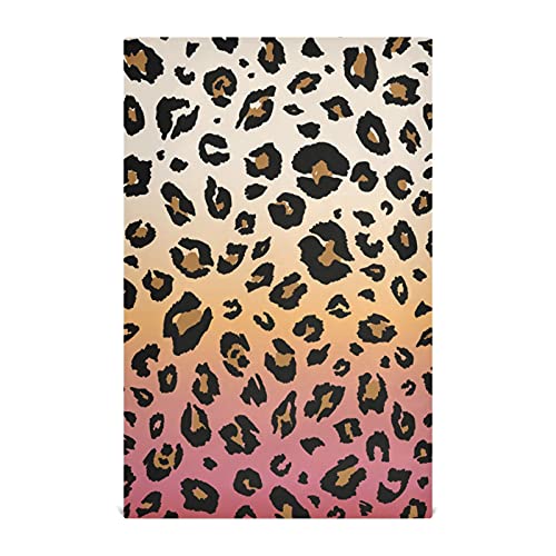 JUMBEAR Fashion Gradient Leopard Animal Print Küche Geschirrtuch weich saugfähig Geschirrtücher wiederverwendbar Handtuch Geschirrtücher und Tischdekoration Handtücher 71,1 x 45,7 cm 4er-Pack von JUMBEAR