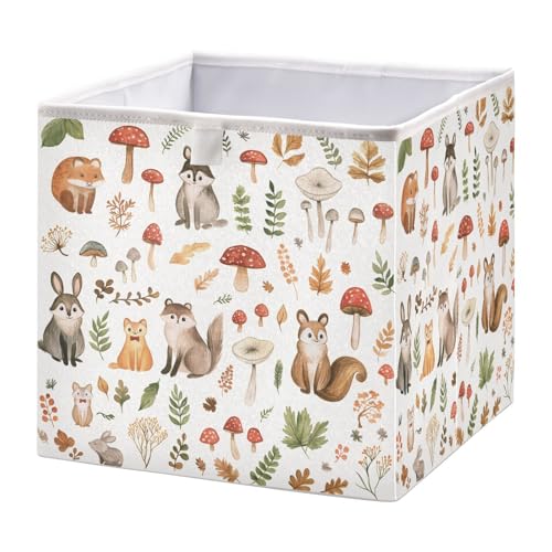 JUMBEAR Niedlicher Aufbewahrungskorb mit Waldtieren, faltbarer Aufbewahrungskorb, Spielzeug-Aufbewahrungsbox für Zuhause, Regal, Schrank, Behälter, 28 x 28 x 28 cm JUMBEAR Niedlicher Aufbewahrungskorb mit Waldtieren, faltbarer Aufbewahrungskorb, Spielzeug-Aufbewahrungsbox für Zuhause, Regal, Schrank, Behälter, 28 x 28 x 28 cm von JUMBEAR