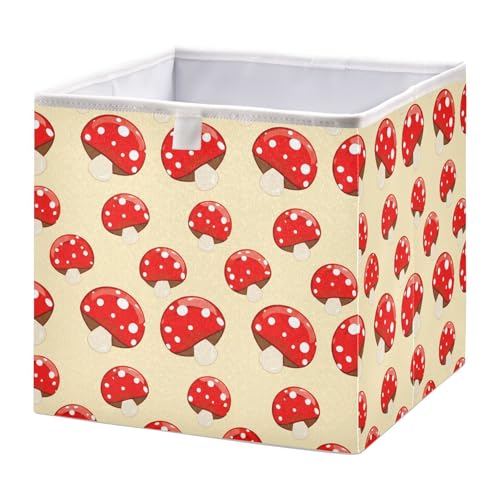 JUMBEAR Niedlicher Pilz-Aufbewahrungskorb, faltbarer Aufbewahrungskorb, Spielzeug-Aufbewahrungsbox für Zuhause, Regal, Schrank, Behälter, 28 x 28 x 28 cm JUMBEAR Niedlicher Pilz-Aufbewahrungskorb, faltbarer Aufbewahrungskorb, Spielzeug-Aufbewahrungsbox für Zuhause, Regal, Schrank, Behälter, 28 x 28 x 28 cm von JUMBEAR