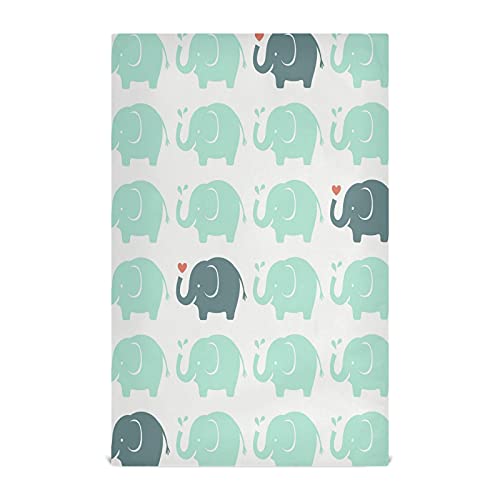 JUMBEAR Niedliches Elefanten-Küchenhandtuch, weich, saugfähig, wiederverwendbar, Geschirrtücher und Tischdekoration, Handtücher, 71,1 x 45,7 cm, 1 Stück von JUMBEAR