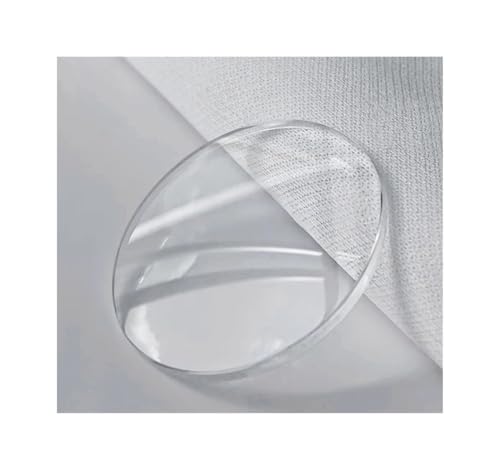 JUMELA Gebogene Linse Einzelnes gewölbtes Mineral-Uhrenglas 2,0 mm Kantenstärke Runder Kristall 25 mm-42 mm Durchmesser Vergrößerungslinse for die Reparatur von Uhren 1 Stck (Color : 40.5mm) von JUMELA
