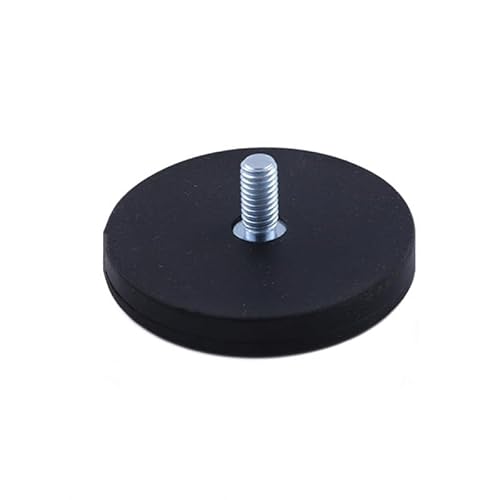 JUMELA Gummibeschichteter Magnet Magnetfuß Außengewinde Montagehalterung Halter D22 D43 D66 D88 for Boots-LED-Licht-Autoleiste 1/5/10 Stück (Size : D66 1pcs) von JUMELA