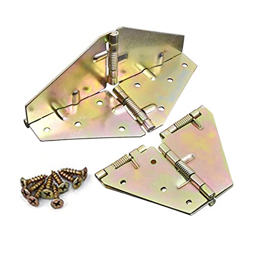 JUMELA Stützklappscharnier, Tischwechsel, runder Tisch, Esstisch, Kreuzfederscharnier, 180-Grad-Desktop-Klappe, Möbel-Schmetterlingsscharnier, 2 Stück (Size : Small) von JUMELA