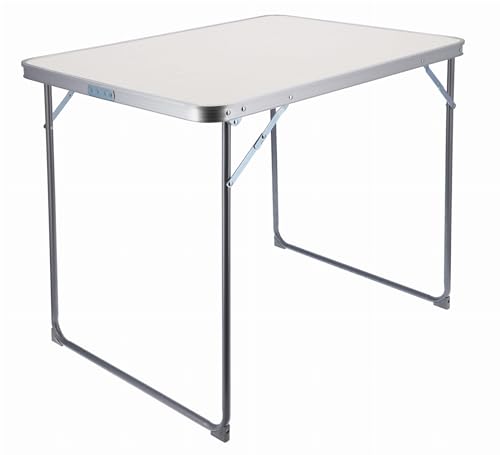 JUMI Klappbarer Campingtisch 60 x 70 x 80 cm - Klappbar zum Camping, Multifunktion - Balkon möbel, gartenmöbel - Tischhöhenverstellung, mit Transportgriff, Beine mit Halterungen (Weiß) von JUMI