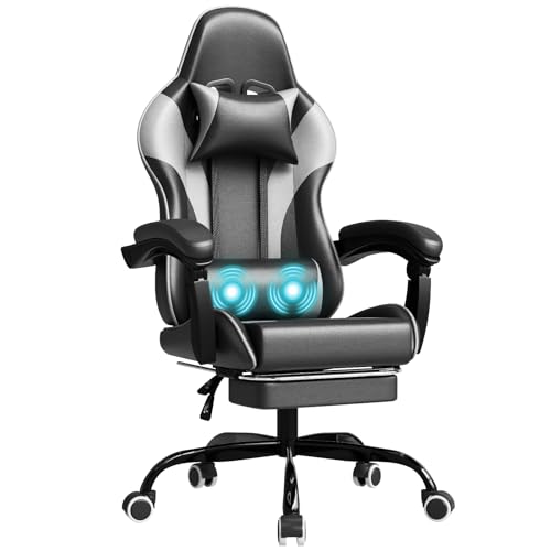 JUMMICO Gaming Stuhl, Schreibtischstuhl mit Massagefunktion,Bürostuhl Ergonomisch mit Fußstütze,150 kg, weiß JUMMICO Gaming Stuhl, Schreibtischstuhl mit Massagefunktion,Bürostuhl Ergonomisch mit Fußstütze,150 kg, weiß von JUMMICO