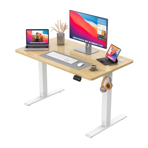JUMMICO HöHenverstellbarer Schreibtisch Standing Desk Elektrischer Schreibtisch Höhenverstellbar mit Memory-Funktion 100 x 60 cm,Beige JUMMICO HöHenverstellbarer Schreibtisch Standing Desk Elektrischer Schreibtisch Höhenverstellbar mit Memory-Funktion 100 x 60 cm,Beige von JUMMICO