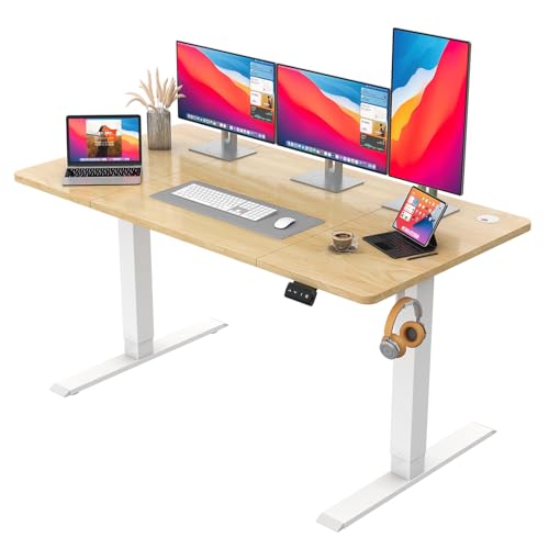 JUMMICO HöHenverstellbarer Schreibtisch Standing Desk Elektrischer Schreibtisch Höhenverstellbar mit Memory-Funktion 140 x 60 cm,Beige JUMMICO HöHenverstellbarer Schreibtisch Standing Desk Elektrischer Schreibtisch Höhenverstellbar mit Memory-Funktion 140 x 60 cm,Beige von JUMMICO