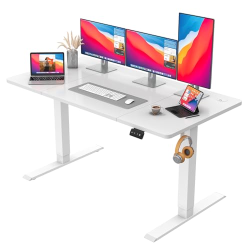 JUMMICO HöHenverstellbarer Schreibtisch Standing Desk Elektrischer Schreibtisch Höhenverstellbar mit Memory-Funktion 140 x 60 cm,Weiß JUMMICO HöHenverstellbarer Schreibtisch Standing Desk Elektrischer Schreibtisch Höhenverstellbar mit Memory-Funktion 140 x 60 cm,Weiß von JUMMICO