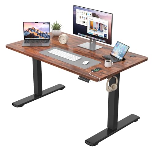 JUMMICO Höhenverstellbarer Schreibtisch KOMPLETTE TISCHPLATTE Elektrischer Schreibtisch Höhenverstellbar mit Memory-Funktion Steh-Sitz Tisch Computertisch 110 x 53 cm Braun JUMMICO Höhenverstellbarer Schreibtisch KOMPLETTE TISCHPLATTE Elektrischer Schreibtisch Höhenverstellbar mit Memory-Funktion Steh-Sitz Tisch Computertisch 110 x 53 cm Braun von JUMMICO