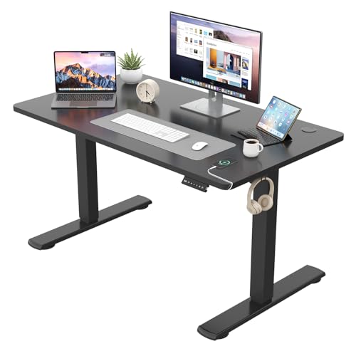 JUMMICO Höhenverstellbarer Schreibtisch KOMPLETTE TISCHPLATTE Elektrischer Schreibtisch Höhenverstellbar mit Memory-Funktion Steh-Sitz Tisch Computertisch 110 x 53 cm Schwarz JUMMICO Höhenverstellbarer Schreibtisch KOMPLETTE TISCHPLATTE Elektrischer Schreibtisch Höhenverstellbar mit Memory-Funktion Steh-Sitz Tisch Computertisch 110 x 53 cm Schwarz von JUMMICO
