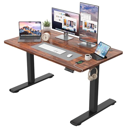 JUMMICO Höhenverstellbarer Schreibtisch KOMPLETTE TISCHPLATTE Elektrischer Schreibtisch Höhenverstellbar mit Memory-Funktion Steh-Sitz Tisch Computertisch 120 x 60 cm Braun JUMMICO Höhenverstellbarer Schreibtisch KOMPLETTE TISCHPLATTE Elektrischer Schreibtisch Höhenverstellbar mit Memory-Funktion Steh-Sitz Tisch Computertisch 120 x 60 cm Braun von JUMMICO