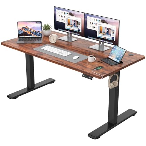 JUMMICO Höhenverstellbarer Schreibtisch KOMPLETTE TISCHPLATTE Elektrischer Schreibtisch Höhenverstellbar mit Memory-Funktion Steh-Sitz Tisch Computertisch 140 x 60 cm Braun JUMMICO Höhenverstellbarer Schreibtisch KOMPLETTE TISCHPLATTE Elektrischer Schreibtisch Höhenverstellbar mit Memory-Funktion Steh-Sitz Tisch Computertisch 140 x 60 cm Braun von JUMMICO