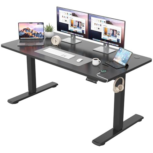 JUMMICO Höhenverstellbarer Schreibtisch KOMPLETTE TISCHPLATTE Elektrischer Schreibtisch Höhenverstellbar mit Memory-Funktion Steh-Sitz Tisch Computertisch 140 x 60 cm Schwarz JUMMICO Höhenverstellbarer Schreibtisch KOMPLETTE TISCHPLATTE Elektrischer Schreibtisch Höhenverstellbar mit Memory-Funktion Steh-Sitz Tisch Computertisch 140 x 60 cm Schwarz von JUMMICO