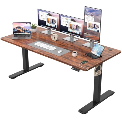 JUMMICO Höhenverstellbarer Schreibtisch KOMPLETTE TISCHPLATTE Elektrischer Schreibtisch Höhenverstellbar mit Memory-Funktion Steh-Sitz Tisch Computertisch 160 x 60 cm Braun JUMMICO Höhenverstellbarer Schreibtisch KOMPLETTE TISCHPLATTE Elektrischer Schreibtisch Höhenverstellbar mit Memory-Funktion Steh-Sitz Tisch Computertisch 160 x 60 cm Braun von JUMMICO