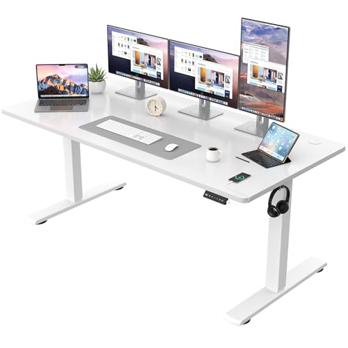 JUMMICO Höhenverstellbarer Schreibtisch KOMPLETTE TISCHPLATTE Elektrischer Schreibtisch Höhenverstellbar mit Memory-Funktion Steh-Sitz Tisch Computertisch 160 x 60 cm Weiß JUMMICO Höhenverstellbarer Schreibtisch KOMPLETTE TISCHPLATTE Elektrischer Schreibtisch Höhenverstellbar mit Memory-Funktion Steh-Sitz Tisch Computertisch 160 x 60 cm Weiß von JUMMICO