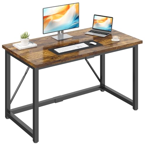 JUMMICO Schreibtisch 160 x 50 x 90 cm, Kleiner Tisch Computertisch Bürotisch für Arbeitszimmer, Computertisch Klein für Home, Office, Braun von JUMMICO