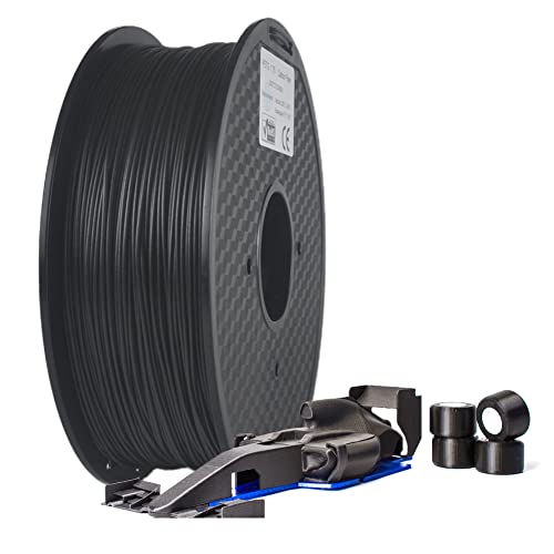 TOPZEAL Kohlefaser Gefüllt PETG Filament 1.75mm, PETG-CF Schwarz Filament, Maßgenauigkeit +/- 0.05mm, 1KG (2.2LBS) Spule für 3D Drucker von JUMPABOX