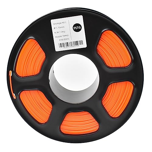 TOPZEAL PETG Filament Orange 1,75mm, 1kg for 3D Drucker von JUMPABOX