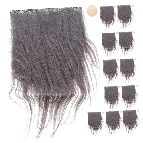 JUMPLAWN 1 Satz Zwergen-zubehörset Zwerge Weihnachtsschmuck Weißes Fell Gnomen-bausatz Weiße Zwergbärte Gnom Weihnachtsschmuck Gefälschtes Pelzmaterial Herstellung Gnom-Kits Party Flanell von JUMPLAWN