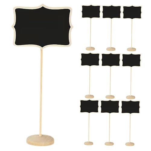 JUMPLAWN 10 Stück Mini Kreidetafeln Teiliges Tischbeschriftung Wiederbeschreibbar für Buffet Hochzeit Party Dekoration Kleine Tafelschilder für Nachrichten und Tischnummern Langlebige von JUMPLAWN