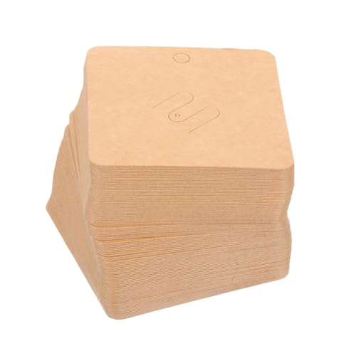 JUMPLAWN 100 Stück Kraft Broschenkarten Leere Displaykarten für Schmuck Ohrringe und Armbänder für Verkaufspräsentationen und Gestaltung von JUMPLAWN