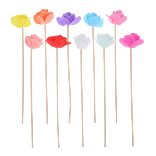 JUMPLAWN Diffusorstäbchen aus Holz für Ätherische Öle 10 Stücke Aromastäbe für Raumduft Duft Diffusorstäbchen für Zuhause Büro Yoga Blumendekoration und Luftfrischung von JUMPLAWN
