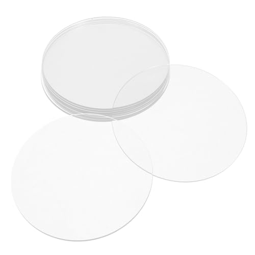 JUMPLAWN 10Stücke Transparente Acrylplatten DIY Bastelmaterial Schneidbare Kunststoffscheiben für Untersetzer Kuchendekoration Kreative Projekte Stabil Langlebig von JUMPLAWN