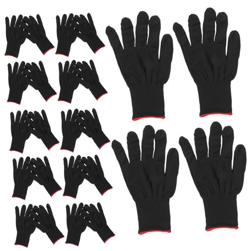 JUMPLAWN 12 Paare Anti elektrisch Arbeitshandschuhe aus Polyester Große Gestrickte Schutzhandschuhe Flexible Sichere Handschuhe für Herren und Erwachsene bei Montage und Elektronikbau von JUMPLAWN
