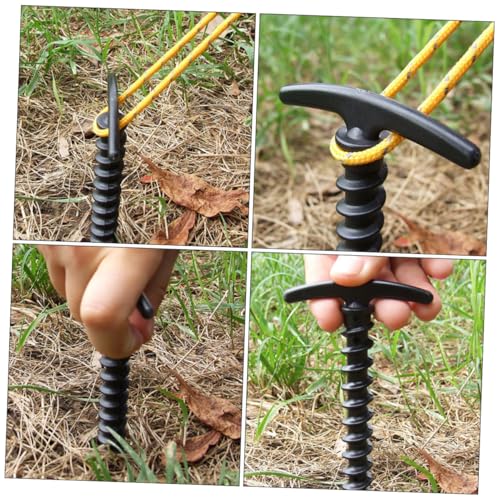 JUMPLAWN 12 Stück Leichte Robuste Zeltnägel aus Kunststoff Schraubbar Geeignet für Schnee Schlamm und Gras Praktische Outdoor Zeltheringe für Camping und Zeltbefestigung von JUMPLAWN