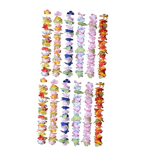 JUMPLAWN 12Stücke Hawaiianische Blumen Leis für Luau Partydekoration Handgefertigte Kränze mit Bunten Natürlichen Blumen für Hochzeiten und Sommerfeste JUMPLAWN 12Stücke Hawaiianische Blumen Leis für Luau Partydekoration Handgefertigte Kränze mit Bunten Natürlichen Blumen für Hochzeiten und Sommerfeste von JUMPLAWN