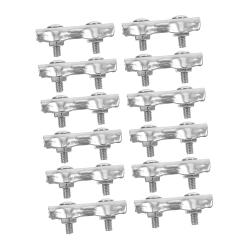 JUMPLAWN 12Stücke Kabelklemmen Robuste Seilverbinder für Elektroseilzäune Vielseitig Einsetzbar mit Sicherer Klemmung Anpassbarem Design von JUMPLAWN