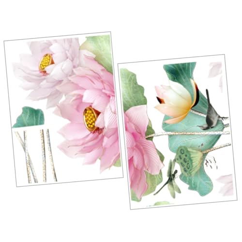 JUMPLAWN 1Satz Blumen Wandaufkleber Lotus Wanddekoration für Wohnzimmer Teilig Einfache Installation Verwandelt Ihren eine der von JUMPLAWN