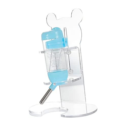 JUMPLAWN Hamster Trinkbrunnen Wasserflasche Auslaufsicherer Wasserspender Höhenverstellbarer Ständer für Haustiere für Hamster und Kleine Nagetiere von JUMPLAWN