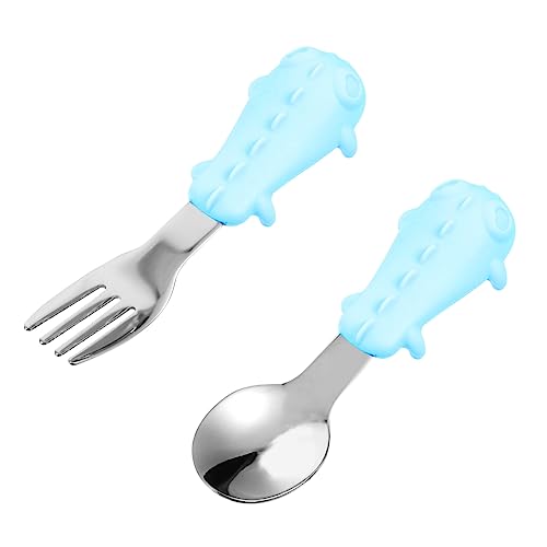 JUMPLAWN 1Satz Tragbares Babybesteck Set mit Selbsttrainierenden Löffeln und Gabeln Langlebigem für Kleinkinder für Selbstständige Fütterung Leicht und Kompakt JUMPLAWN 1Satz Tragbares Babybesteck Set mit Selbsttrainierenden Löffeln und Gabeln Langlebigem für Kleinkinder für Selbstständige Fütterung Leicht und Kompakt von JUMPLAWN