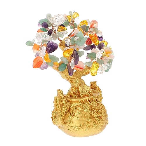 JUMPLAWN 1Stück Geldbaum Desktop Ornament aus Glücksbaum für Feng Shui Tischdekoration für Zuhause und Büro Reichtum und Wohlstand von JUMPLAWN