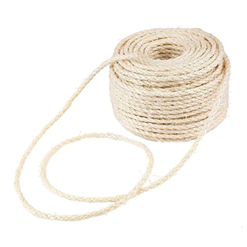 JUMPLAWN 1Stück Hanfseil für Katzen Multifunktionales DIY Kratzseil aus Hochwertigem Sisal zur Verzierung von Katzenmöbeln und Spielzeugen Langlebig und Verschleißfest von JUMPLAWN