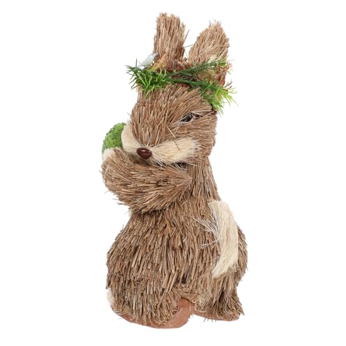 JUMPLAWN 1Stück Stroh Kaninchen Ornament Niedliches Tier für Wohnzimmer Fenster Wände für Kreative Raumgestaltung Liebevolles Design von JUMPLAWN