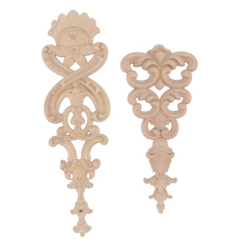 JUMPLAWN 2 Stück Europäische Holzapplikationen Geschnitzte Möbelverzierung Vielseitige Tür Schrankdekoration Leicht zu Bemalen Klassische Handwerkskunst für DIY und Wohnkultur JUMPLAWN 2 Stück Europäische Holzapplikationen Geschnitzte Möbelverzierung Vielseitige Tür Schrankdekoration Leicht zu Bemalen Klassische Handwerkskunst für DIY und Wohnkultur von JUMPLAWN