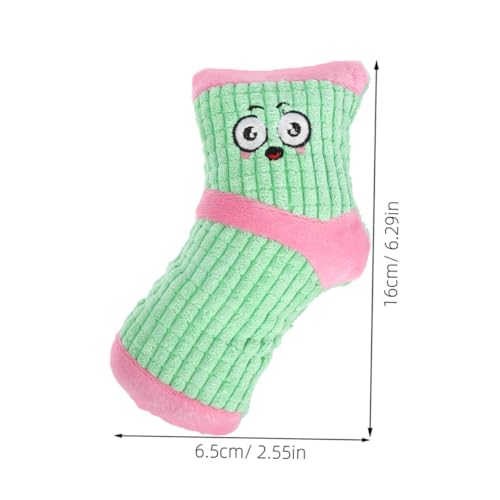 JUMPLAWN 2 Stück Plüsch Hundespielzeug in Sockenform mit Quietschfunktion Langlebig und Beissfest Geeignet für Kleine Hunde Fördert Zahnpflege und Spielspaß Farblich Sortiert Grün JUMPLAWN 2 Stück Plüsch Hundespielzeug in Sockenform mit Quietschfunktion Langlebig und Beissfest Geeignet für Kleine Hunde Fördert Zahnpflege und Spielspaß Farblich Sortiert Grün von JUMPLAWN