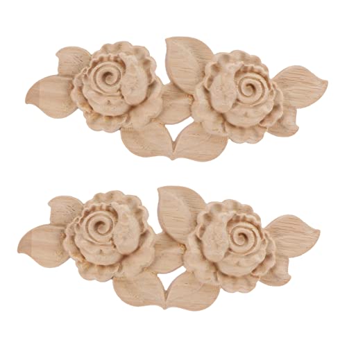 JUMPLAWN 2 Stück Unlackierte Holzapplikationen Geschnitzte Rosen Motive Europäischer Stil Robuste Dekoration für Möbel Türen Schränke Einfach zu Montieren DIY Fähig JUMPLAWN 2 Stück Unlackierte Holzapplikationen Geschnitzte Rosen Motive Europäischer Stil Robuste Dekoration für Möbel Türen Schränke Einfach zu Montieren DIY Fähig von JUMPLAWN