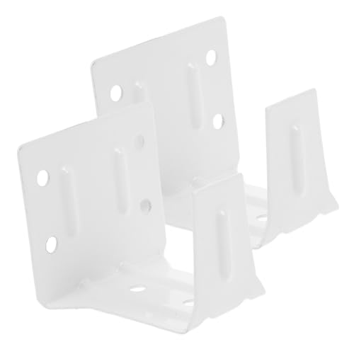 JUMPLAWN 2 Stück Weiße Halterungen für Jalousien Fensterrollo Kopfprofil Träger mit Mittelstütze Stabile Montageschiene Clips für Horizontale und Vertikale Lamellenjalousien Einfache von JUMPLAWN