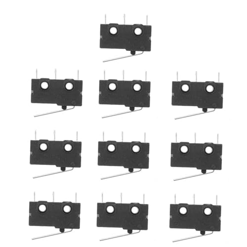 JUMPLAWN 20 Stück Teiliges Wasserdichter Mikro Schalter Polig mit Langem Scharnierhebel Langlebiger Tasten Druckknopf für Haushaltsgeräte Audio und Kommunikation von JUMPLAWN