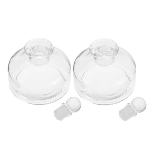 JUMPLAWN 2stücke Transparente Glas Aromatherapie Flaschen Nachfüllbare Duftflaschen Für Ätherische Öle Für Wohnzimmer Bad Und Büro Kompakt Praktisch Zur Luftreinigung von JUMPLAWN