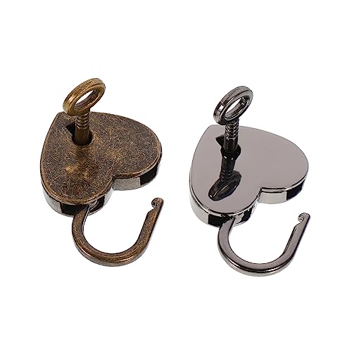 JUMPLAWN 2Stücke Herzförmiges Wishing Lock aus Hochwertigem Material Holzfarbe und Antikem für Koffer Schrank und Aufbewahrung Sicher und Dekorativ JUMPLAWN 2Stücke Herzförmiges Wishing Lock aus Hochwertigem Material Holzfarbe und Antikem für Koffer Schrank und Aufbewahrung Sicher und Dekorativ von JUMPLAWN