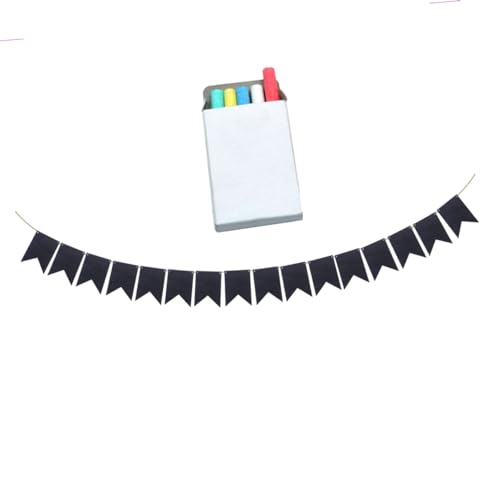 JUMPLAWN 32 Stück Teiliges DIY Chalkboard Banner mit Wimpelketten Beschreibbares Tafelpapiertuch mit Dovetail Form Kreidestiften Wiederverwendbare Party und Schulkind Dekoration JUMPLAWN 32 Stück Teiliges DIY Chalkboard Banner mit Wimpelketten Beschreibbares Tafelpapiertuch mit Dovetail Form Kreidestiften Wiederverwendbare Party und Schulkind Dekoration von JUMPLAWN